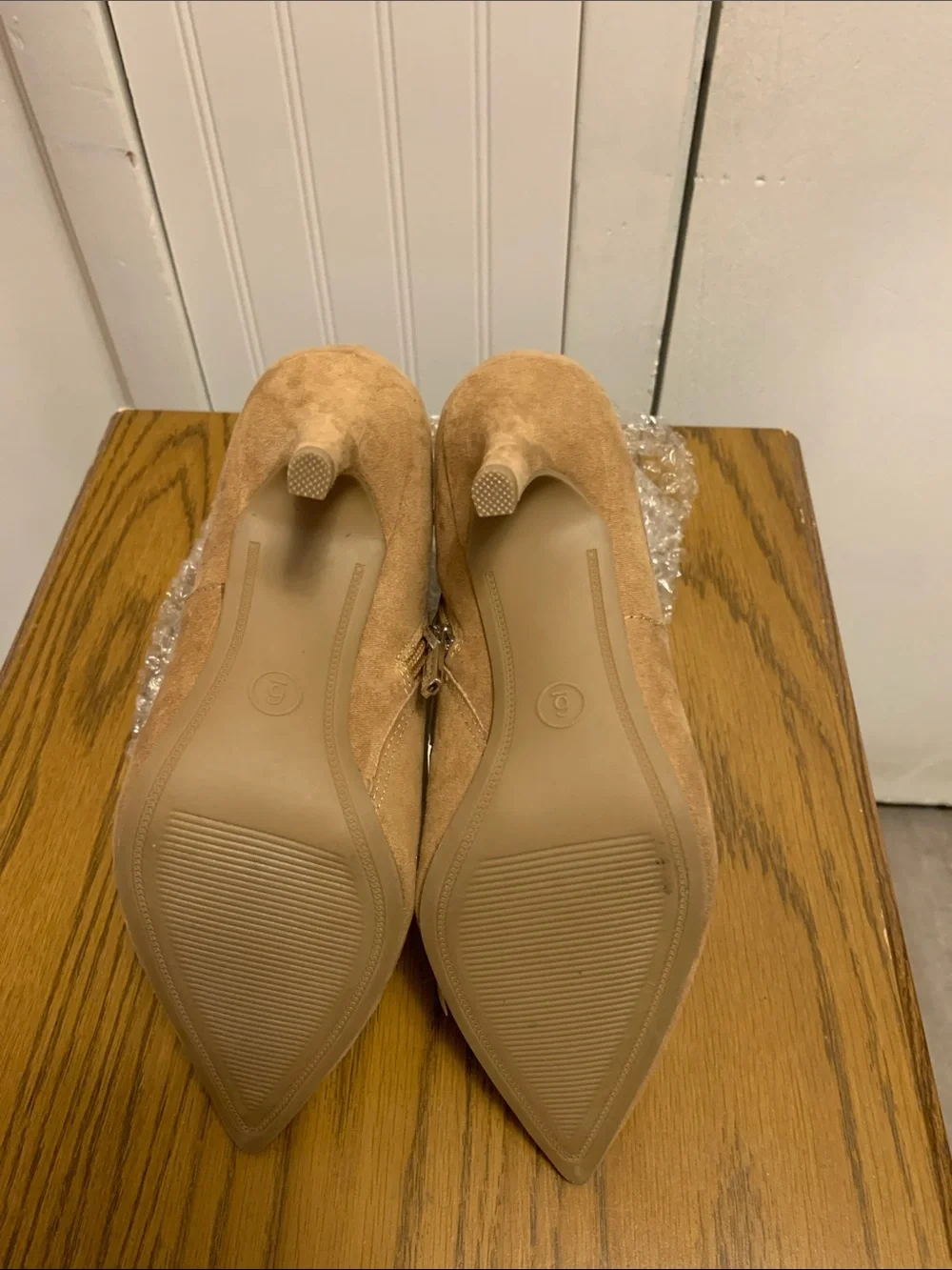 a new day Tan Suede Pointed Toe Ankle Booties